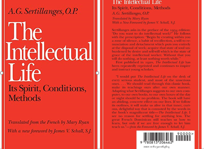 The Intellectual Life: A book discussion group / Oxford Pastorate